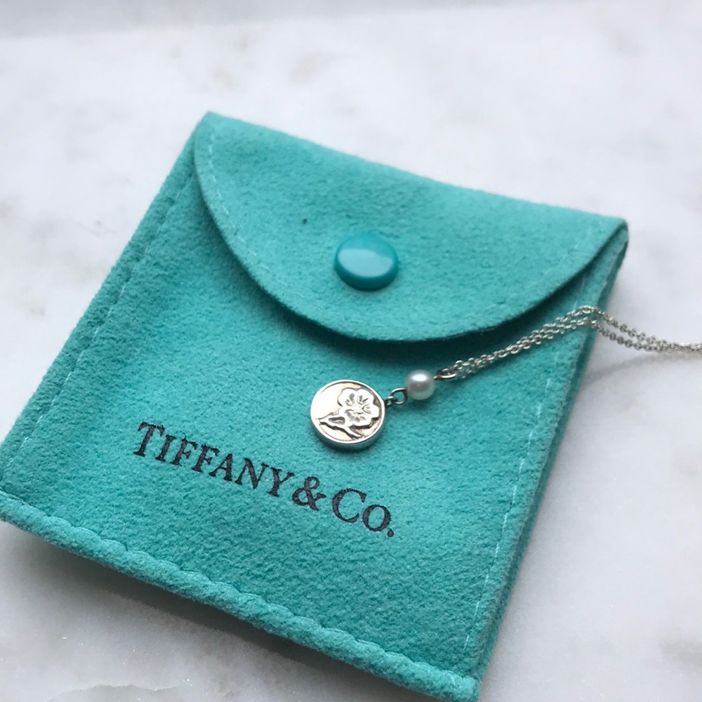 Tiffany & Co. Small Floral Pendant w/ Pearl